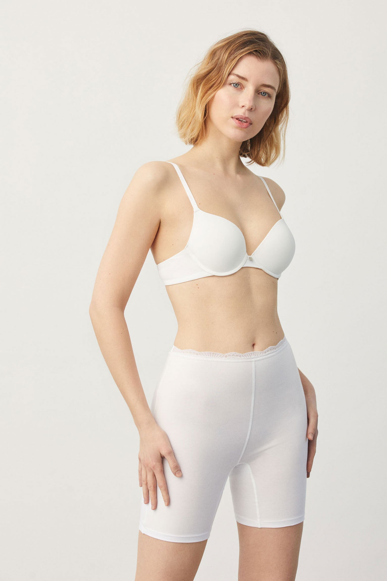 Culotte antirroce algodón blanco