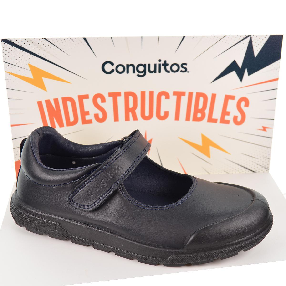 200001 Conguitos Zapato Colegial Piel Merceditas Niña