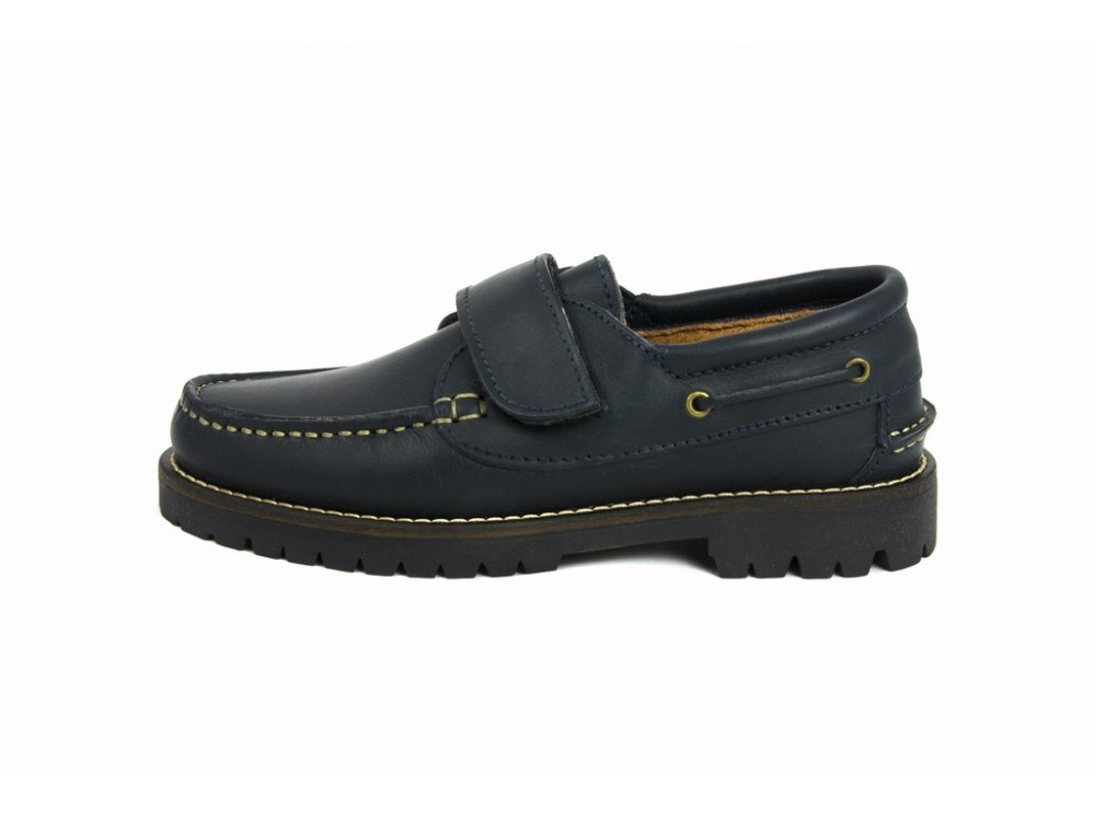 Nautico piel azul de velcro Jeromín