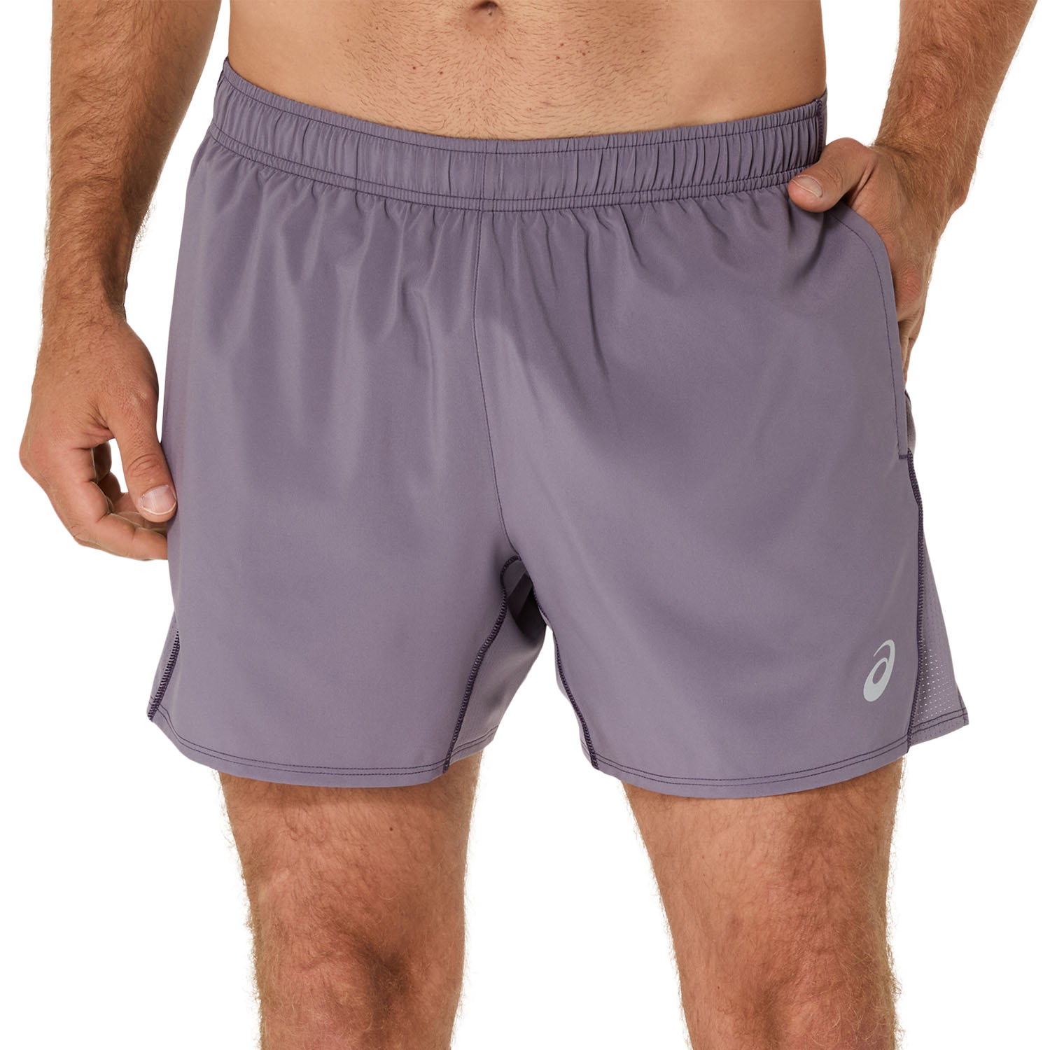 ASICS Core Logo 5in Shorts Lavender Grey