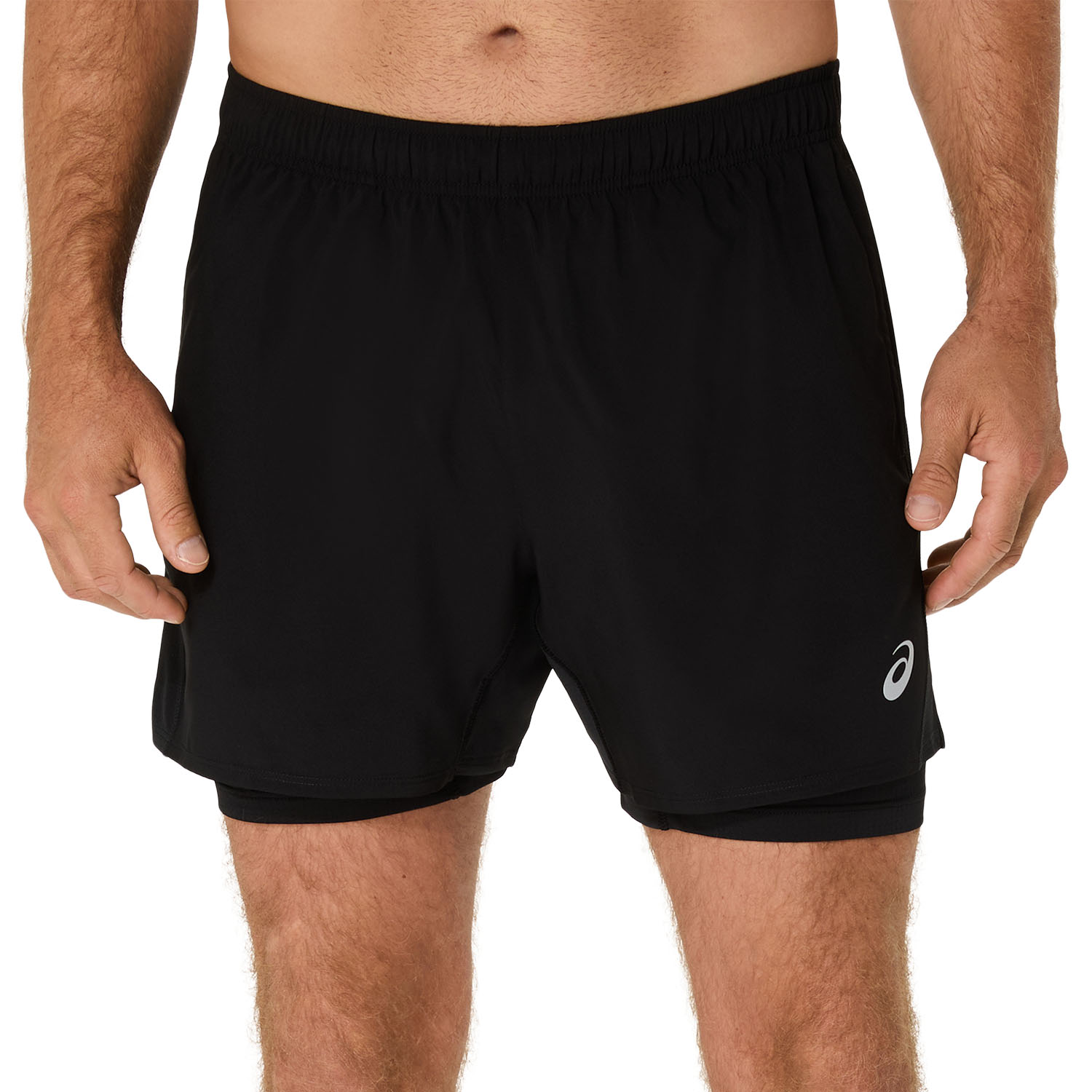 ASICS Core 2 in 1 5in Shorts Performance Black