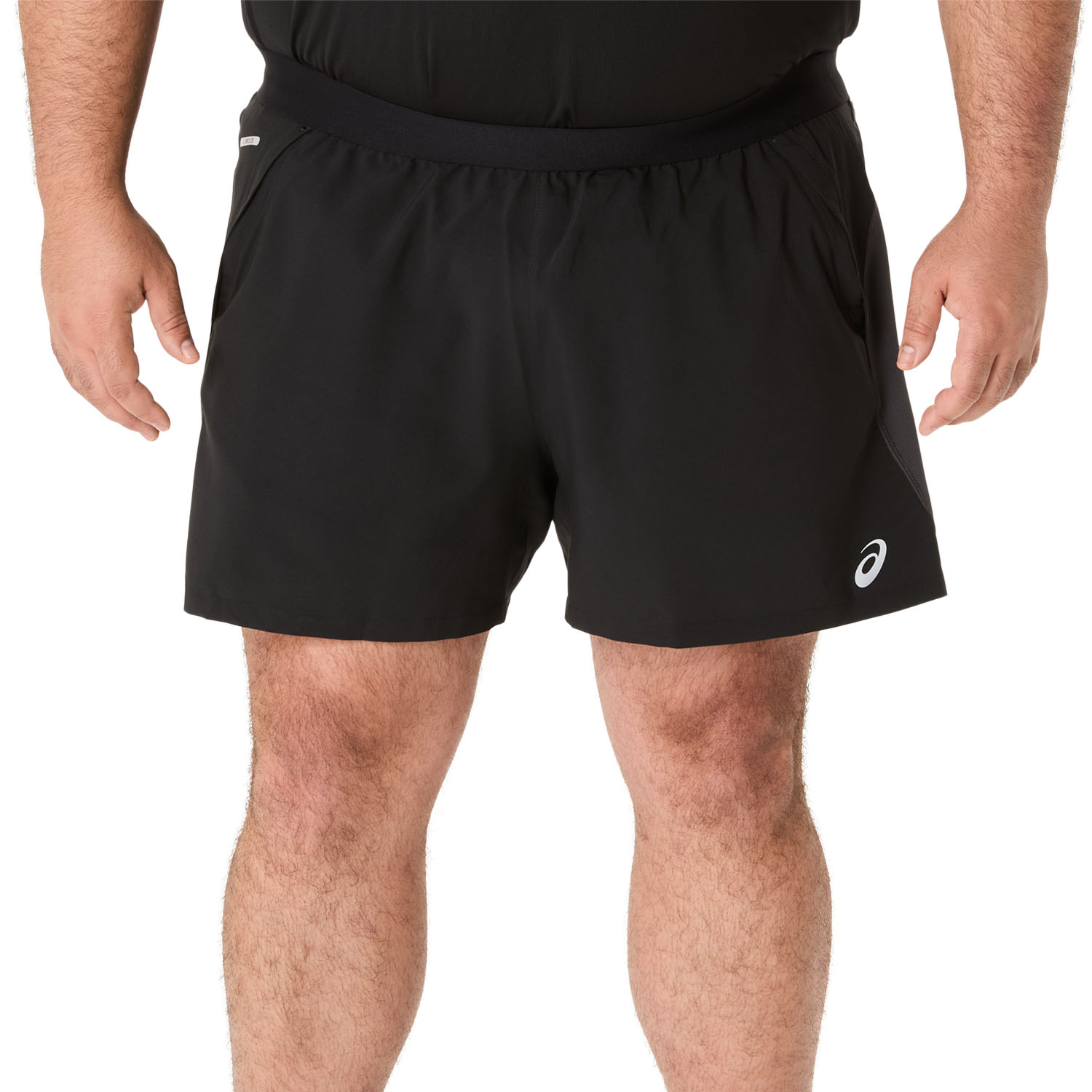 ASICS Road Logo 5in Shorts Performance Black/Graphite Grey