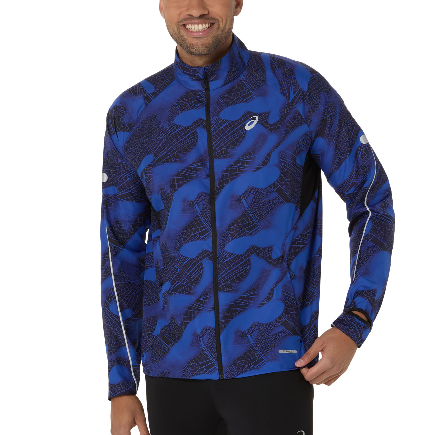 ASICS Road Lite-Show Chaqueta Performance Black/Dark Cobalt