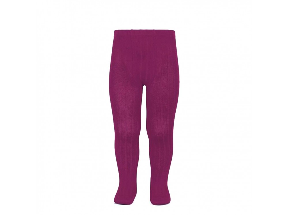 Leotardo morado claro de canalé Cóndor