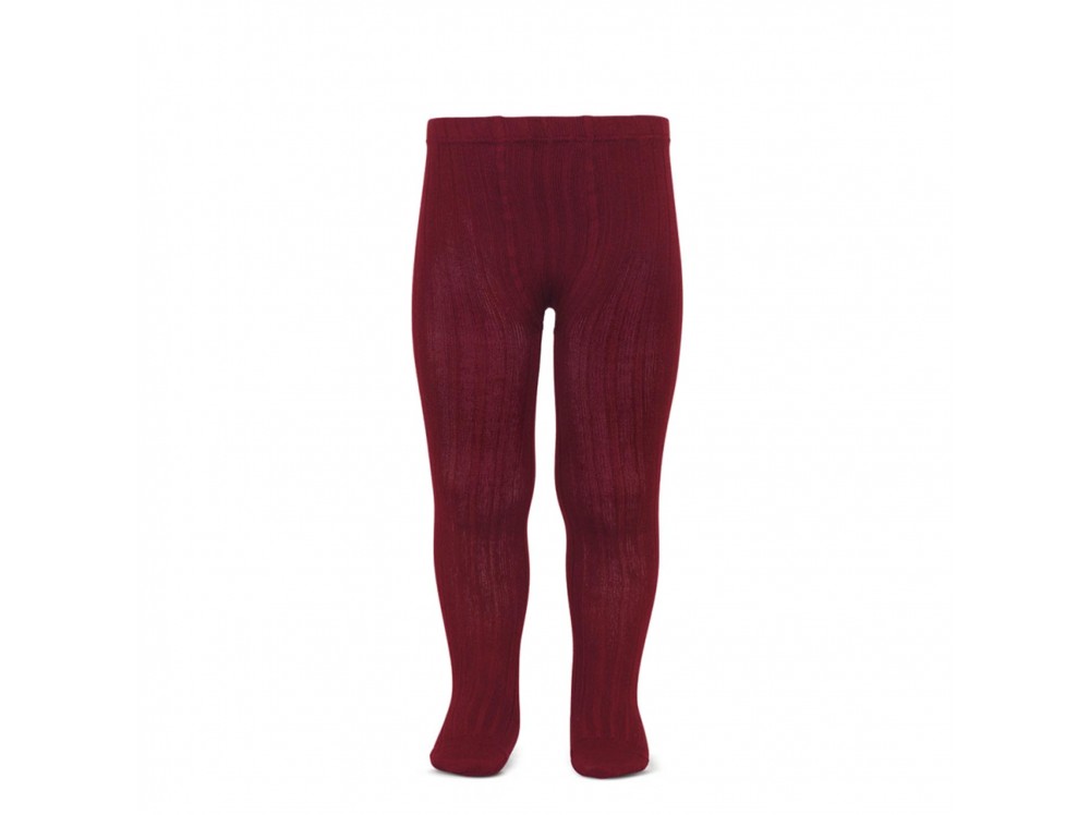 Leotardo burdeos de canalé Cóndor