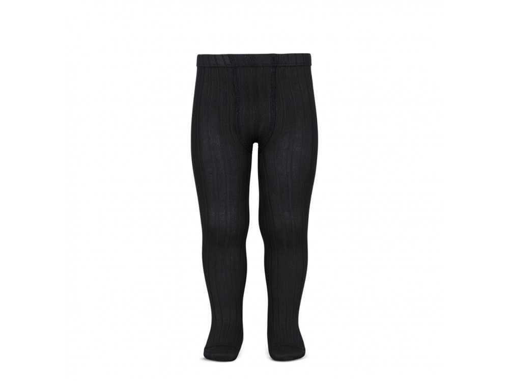 Leotardo negro de canalé Cóndor