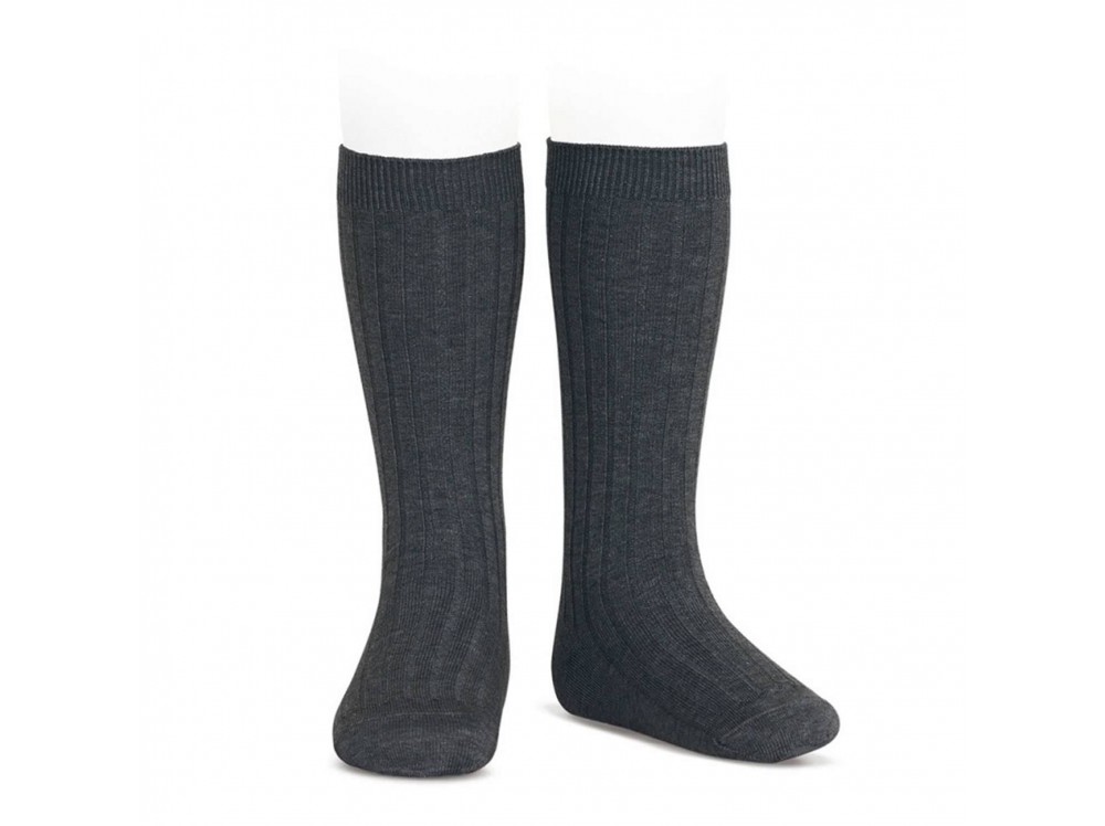 Calcetín alto color gris de canale Cóndor
