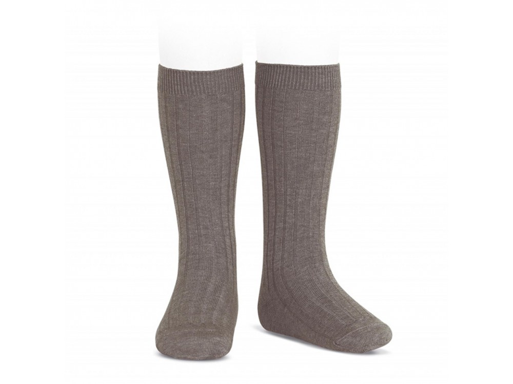 Calcetín alto color marrón claro de canale Cóndor