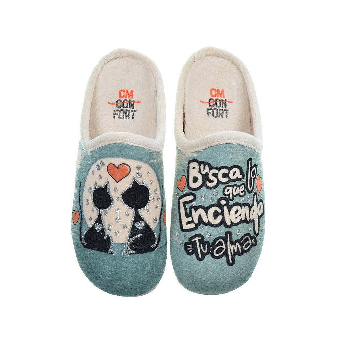 20365 CMConfort Zapatilla Casa Acolchada Textil Mujer