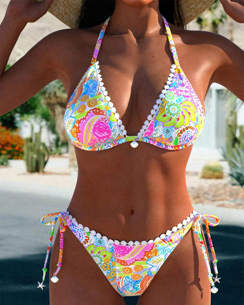 Daphne - Moderno conjunto de bikini estampado para un verano radiante