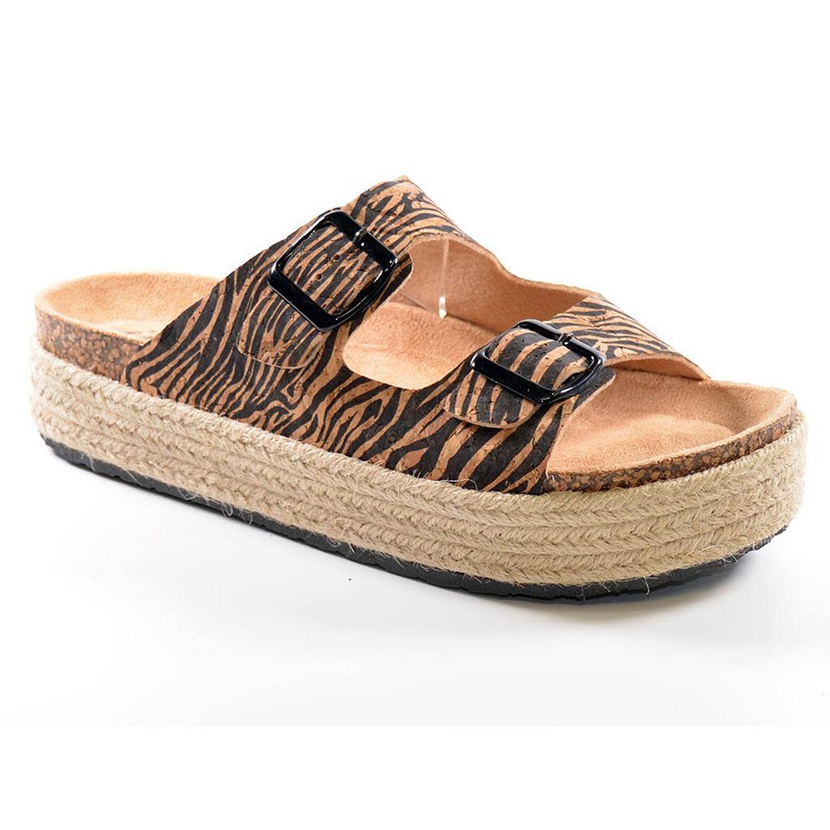 21052 Isteria Mujer Chancla Zueco Plataforma forrado en Yute