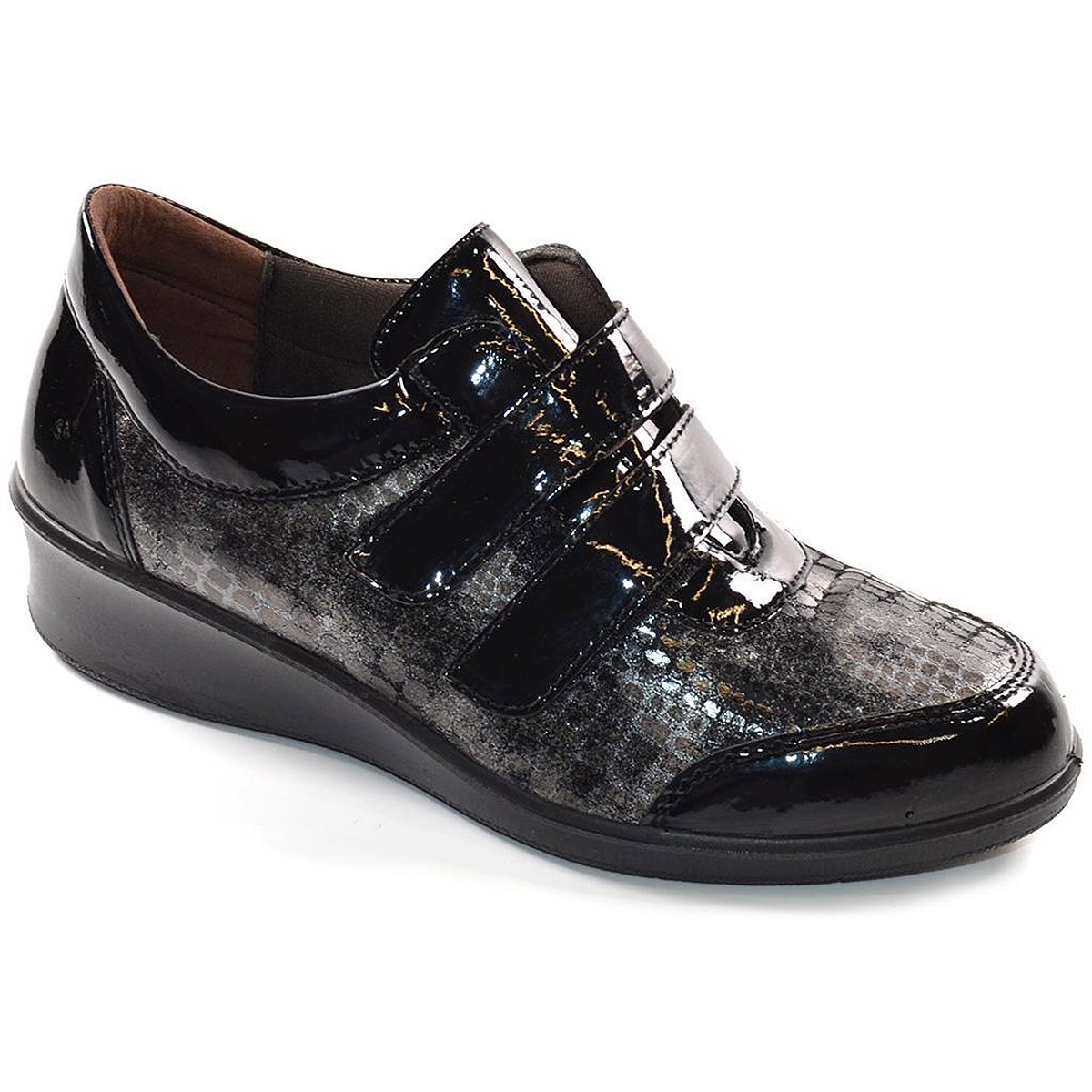 21833 Laura Azaña Zapato Piel Anti Bacterias Velcro Mujer