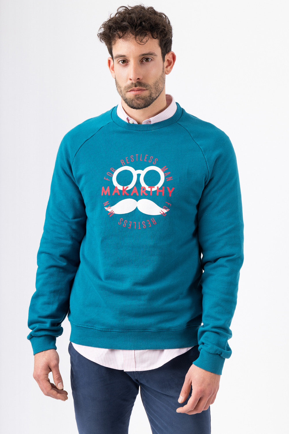 Sudadera Logo Azul Petróleo