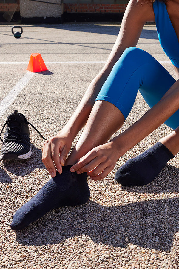 Pack 3 calcetines deportivos transpirables cortos negro