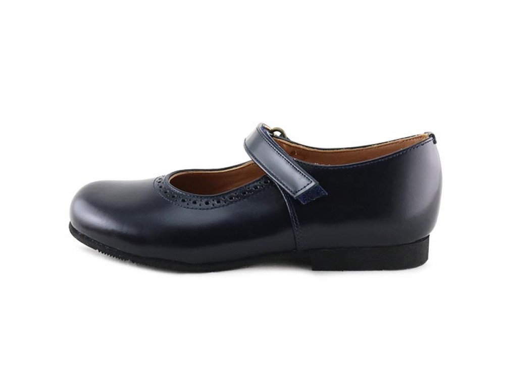 Merceditas velcro piel azul brillante 225 Jeromín