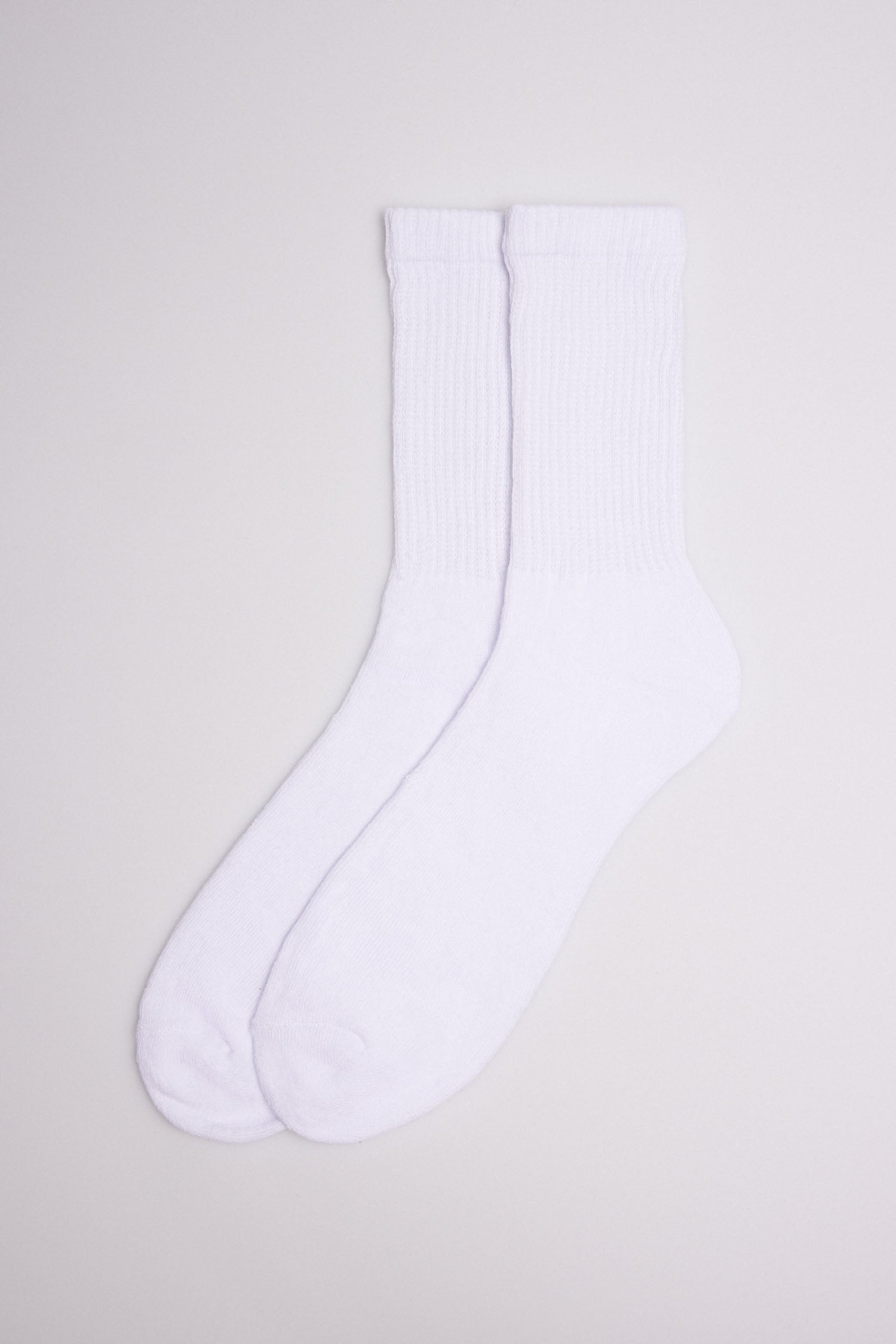 Calcetines deportivos con puño confort blanco