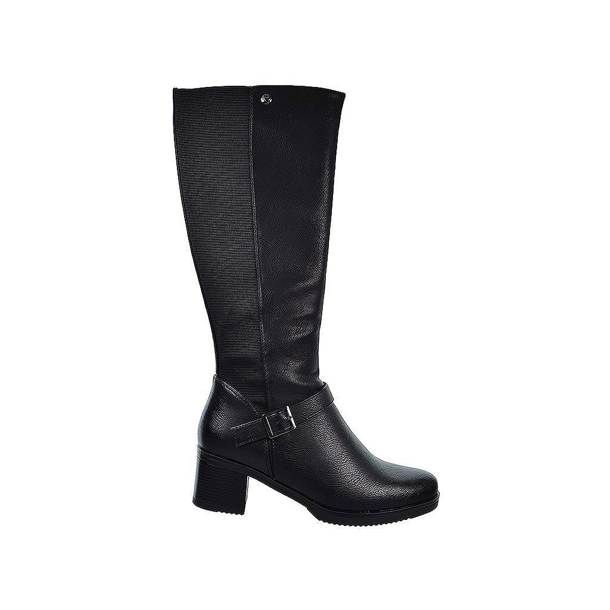 22556 Amarpies Bota Alta Acolchada Cremallera Tacón Ancho Mujer