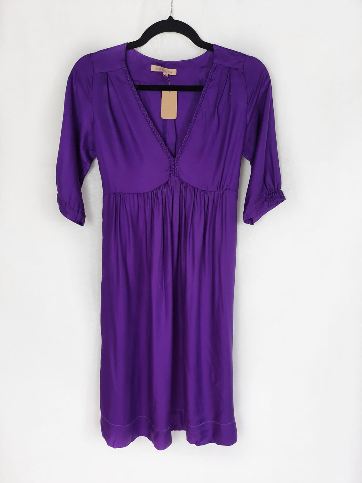 SANDRO. Vestido morado talla S