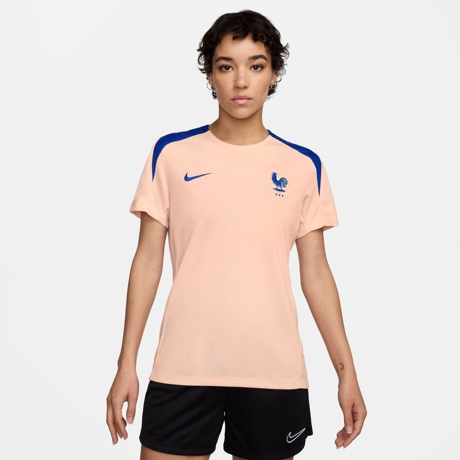 Francia Camiseta de entrenamiento Dri-FIT Strike Women's EURO 2025 - Coral lavado/Azul brillante Mujeres