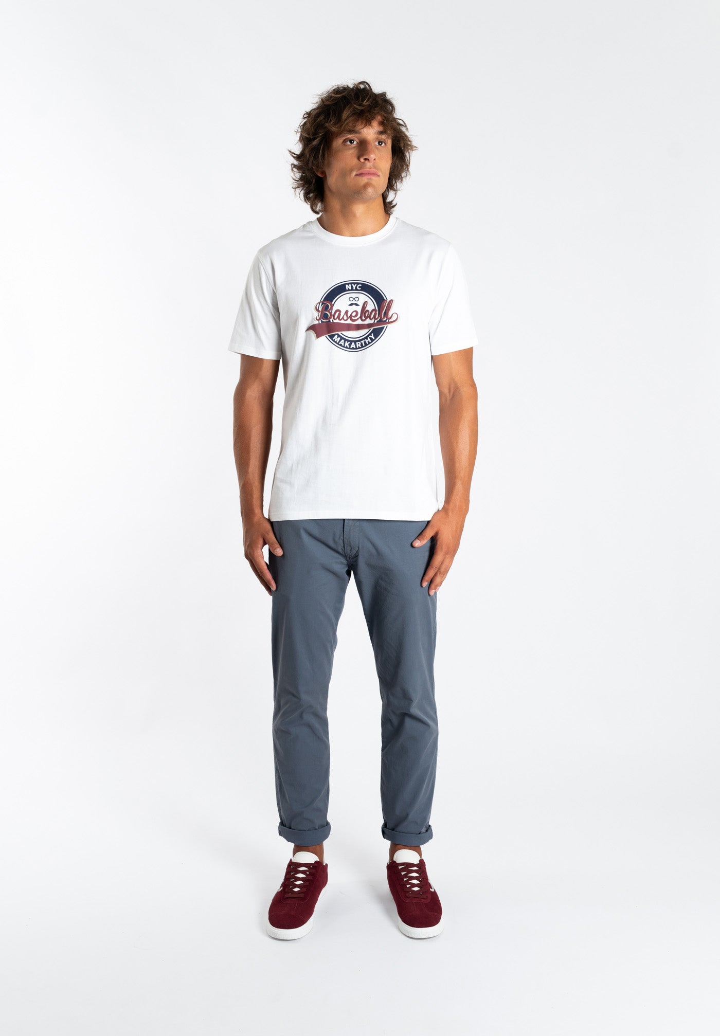 Camiseta Baseball Blanco