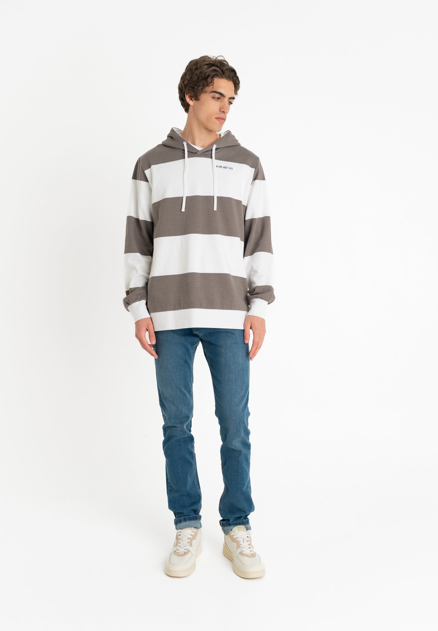 Sudadera Rayas Gris Ceniza