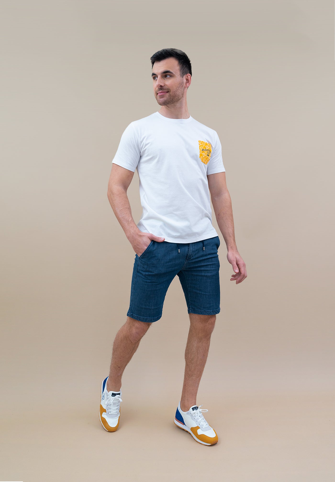 Camiseta Beach Pocket Ambar