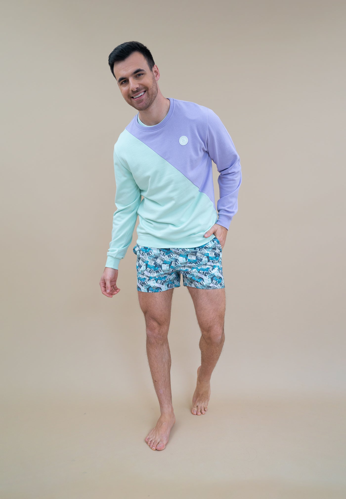 Sudadera Bicolor Violeta