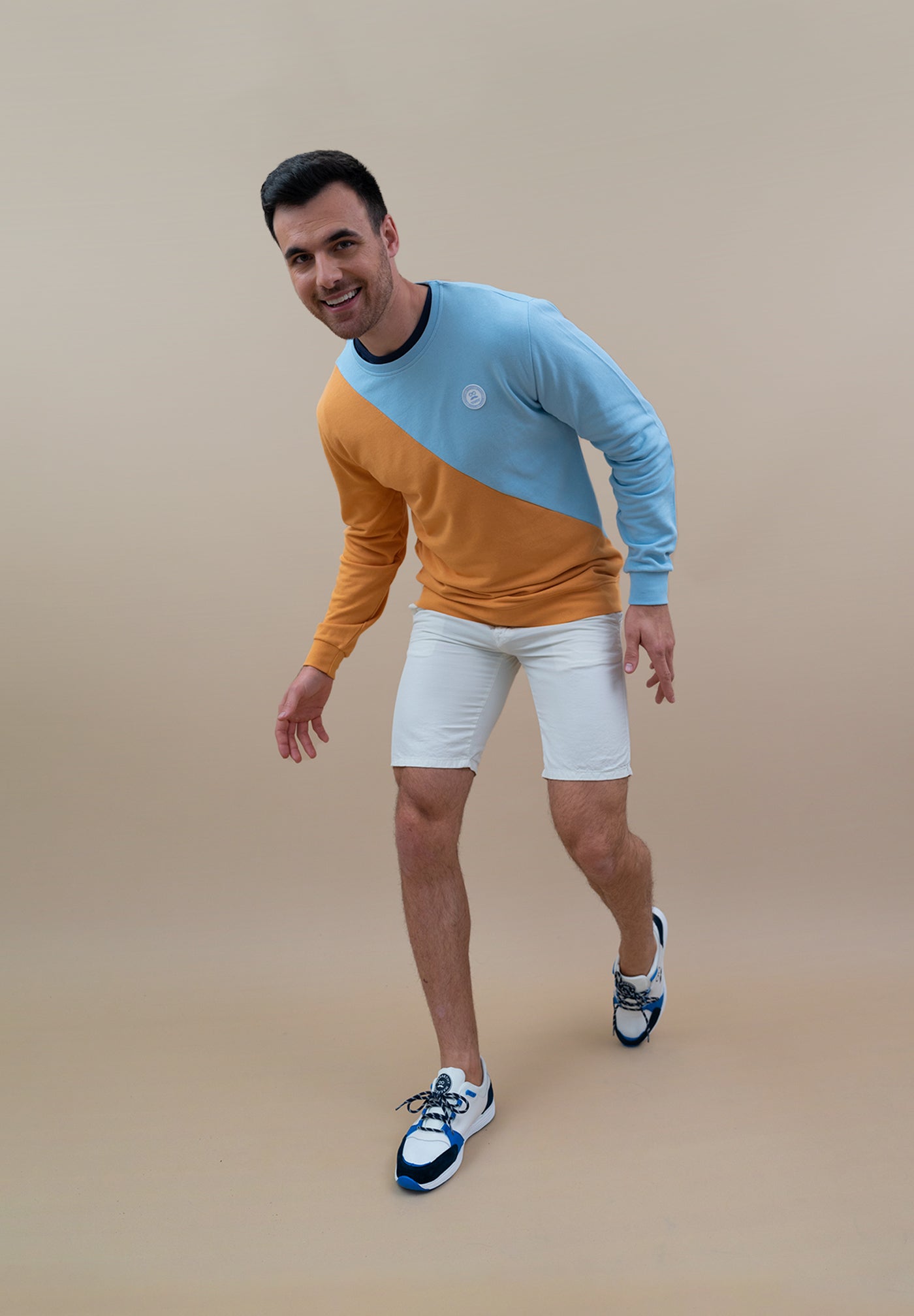 Sudadera Bicolor Celeste