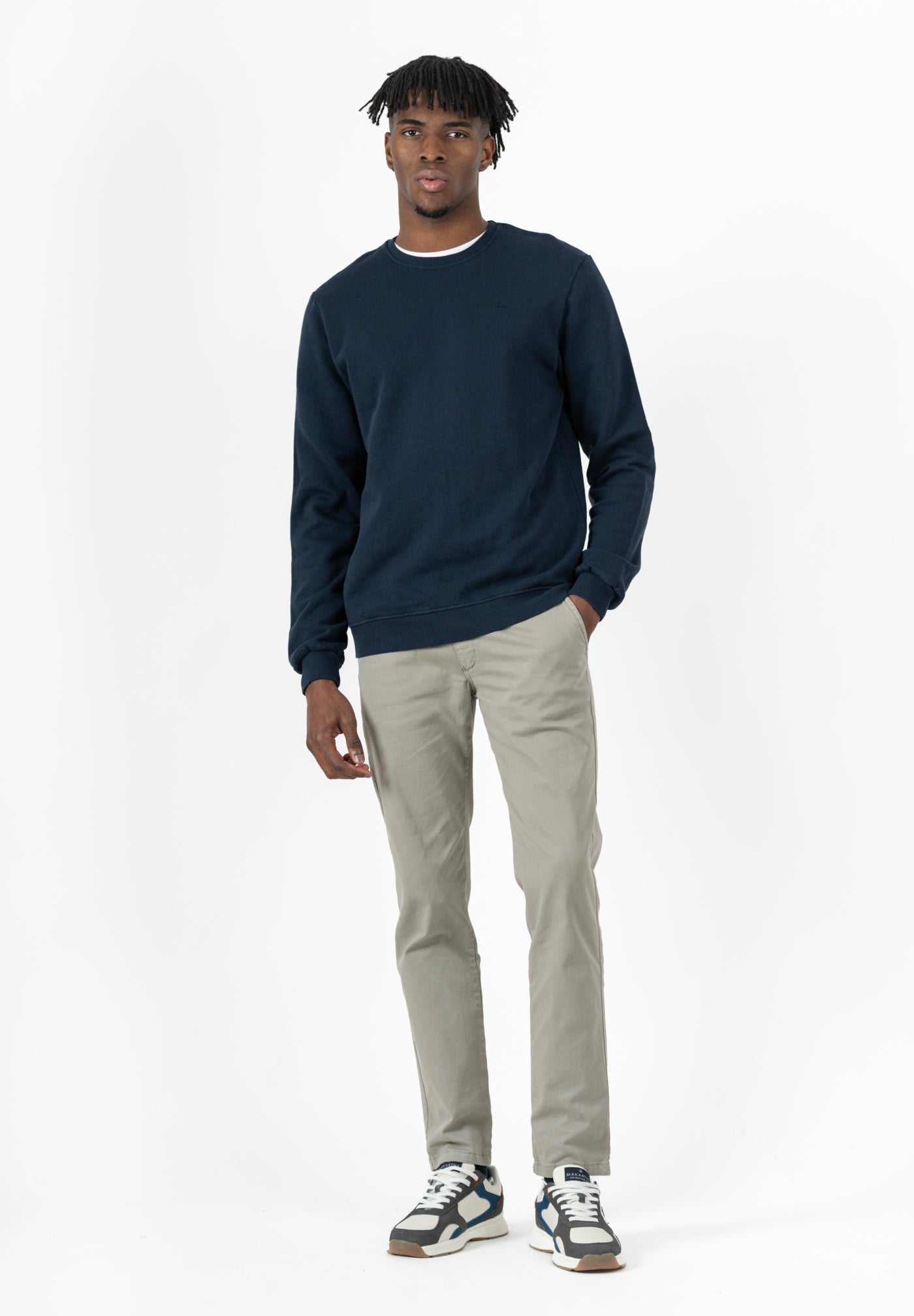 Sudadera Logo Tejido Azul Petróleo