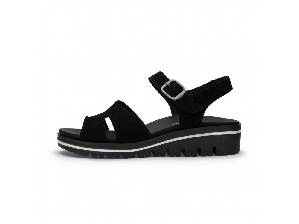 Sandalia negra con plantilla extraíble 240775 de PieSanto