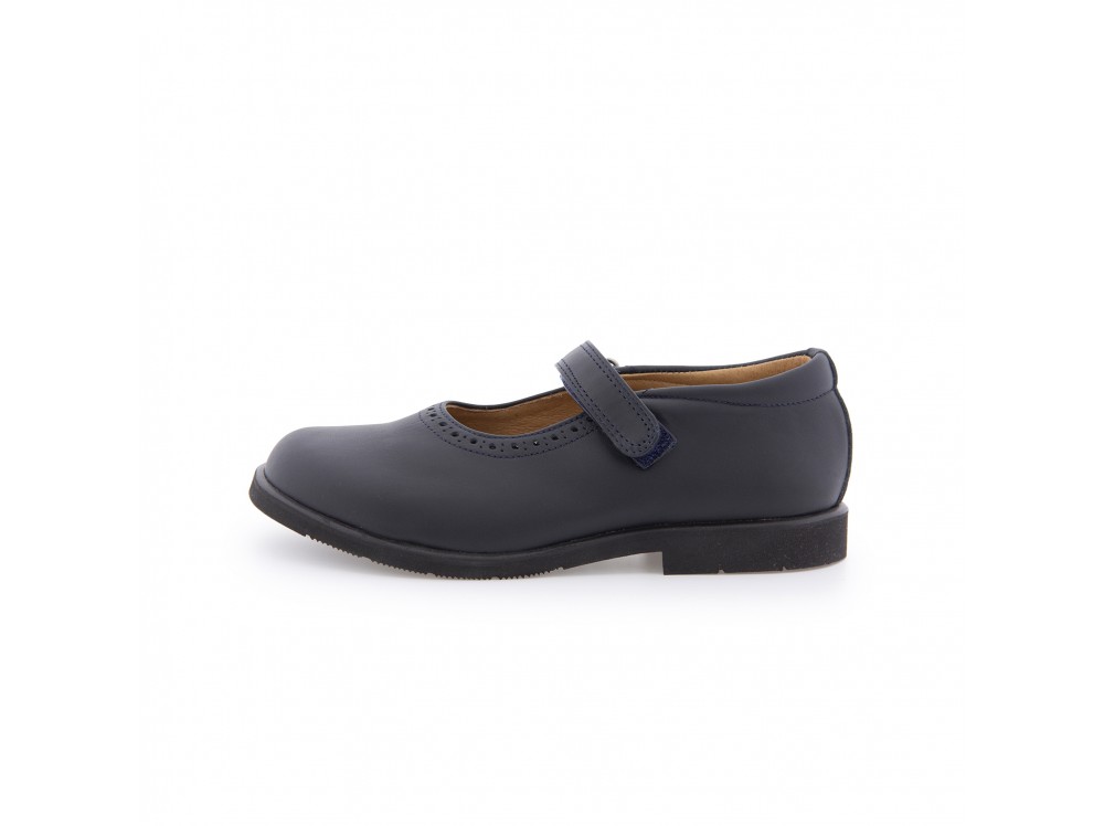 Merceditas velcro piel azul 246 Jeromín