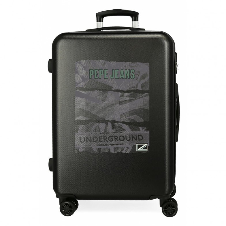 Pepe Jeans Maleta Mediana Davis rígida 65cm Negro