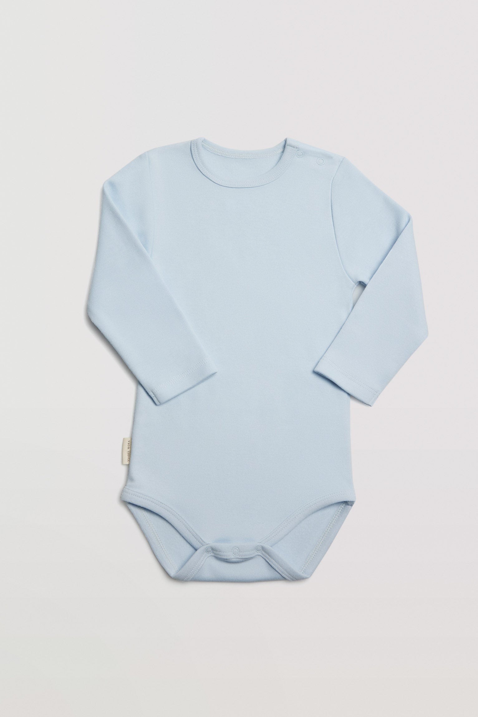 Body bebé básico manga larga celeste