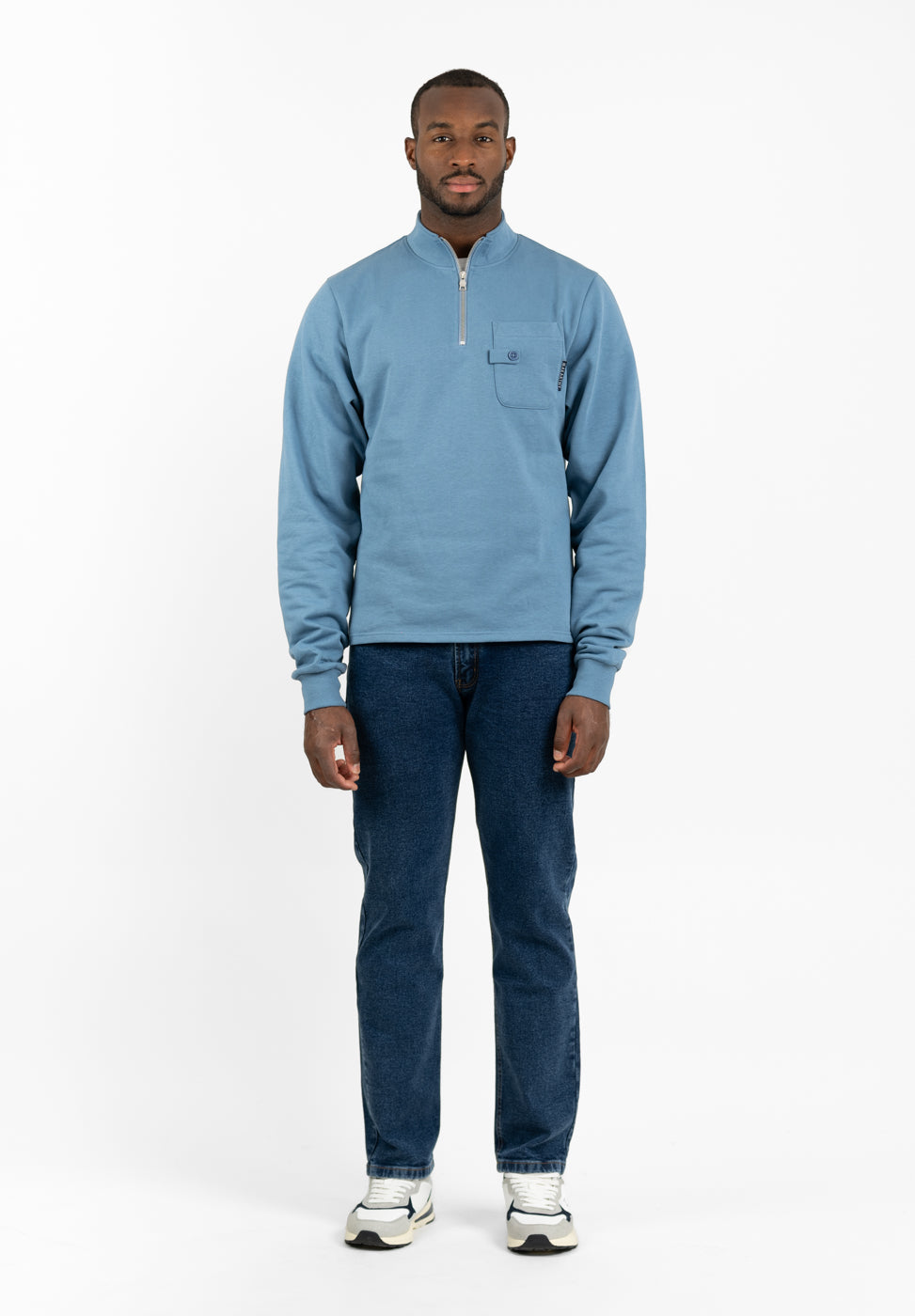 Sudadera Piqué Cuello Indigo