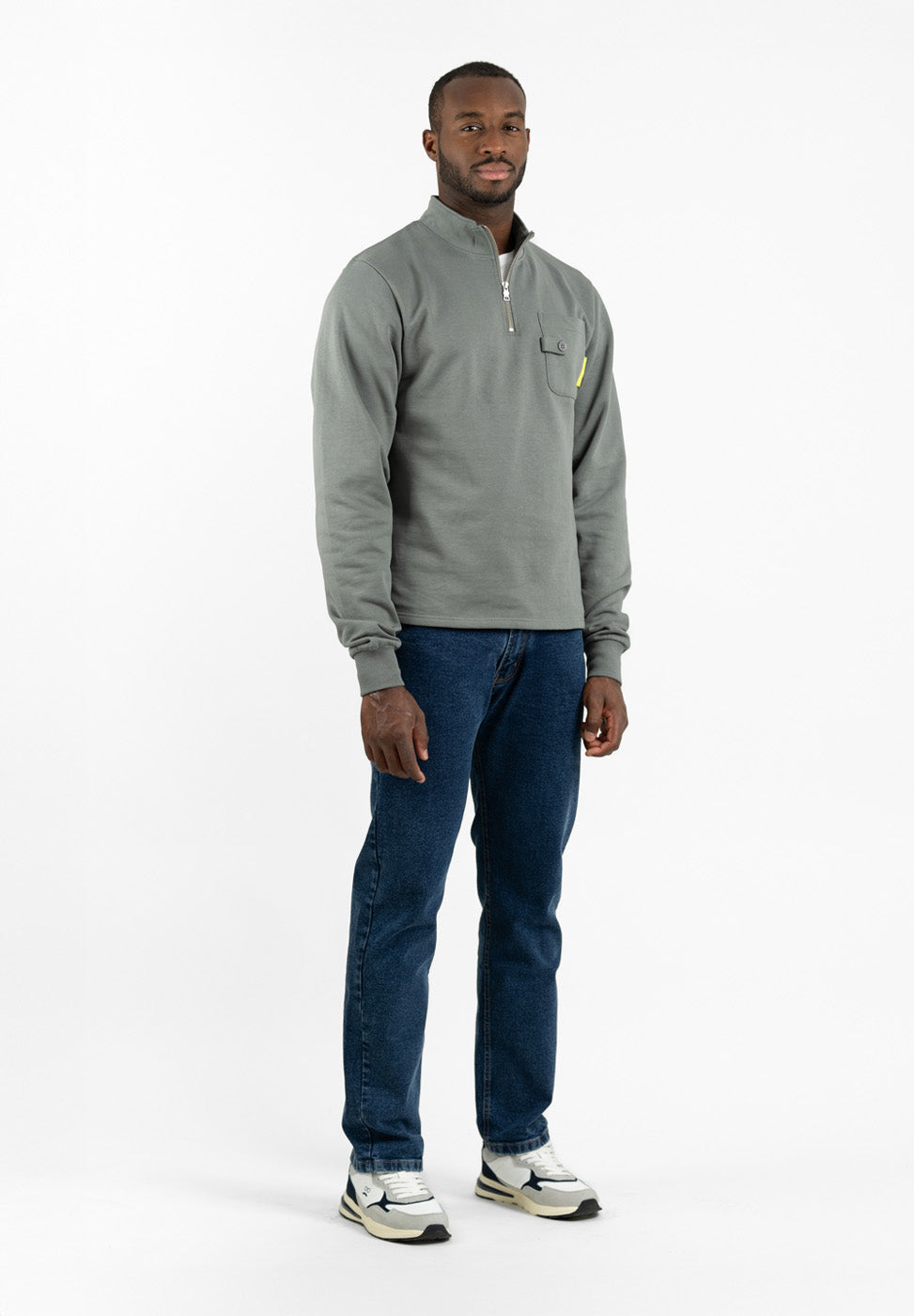 Sudadera Piqué Cuello Sage