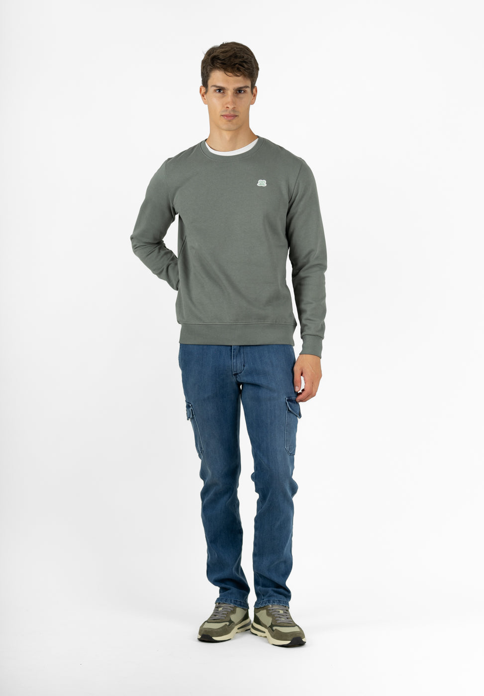 Sudadera Lettering Sage