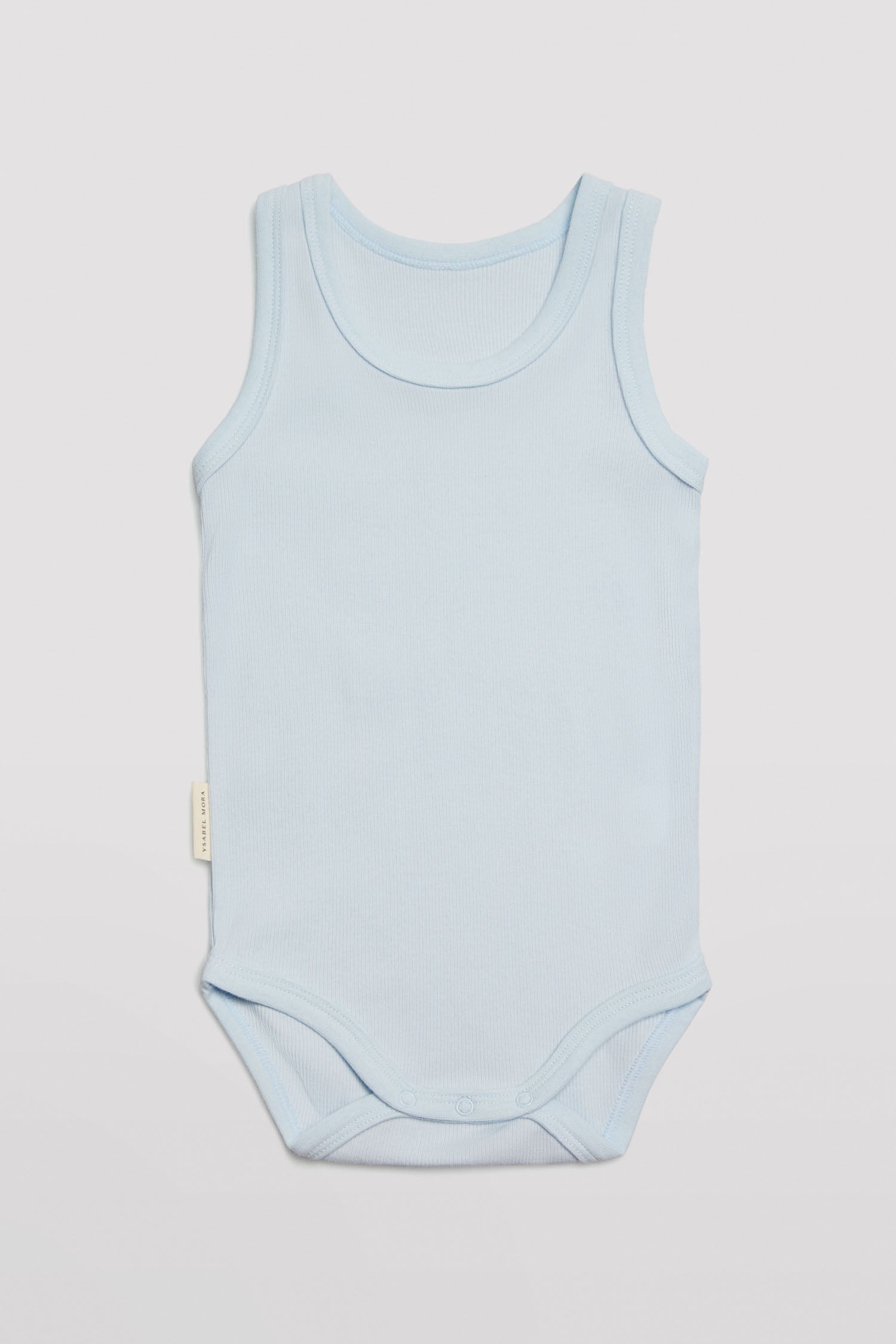 Body bebé básico tirantes anchos celeste
