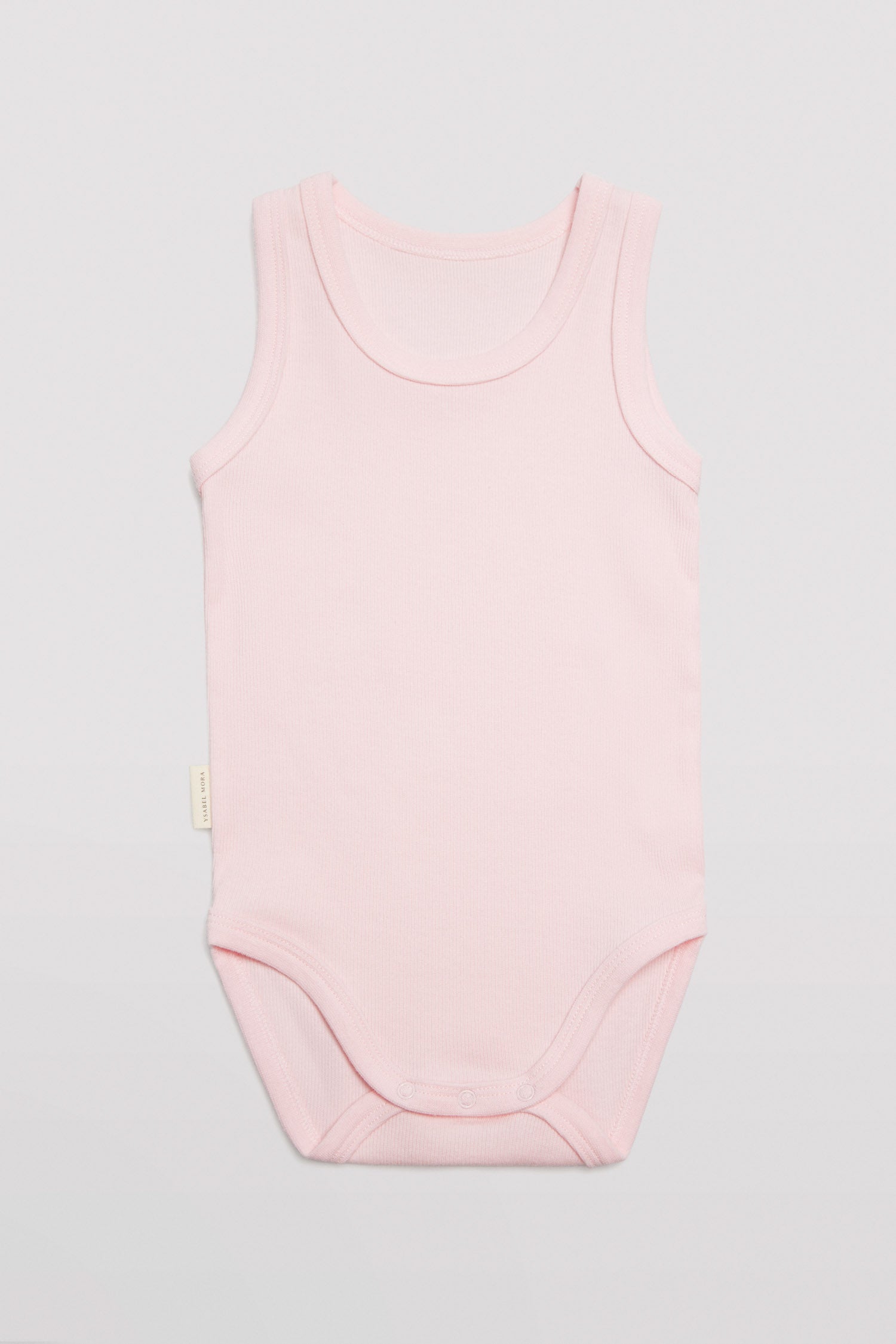 Body bebé básico tirantes anchos rosa