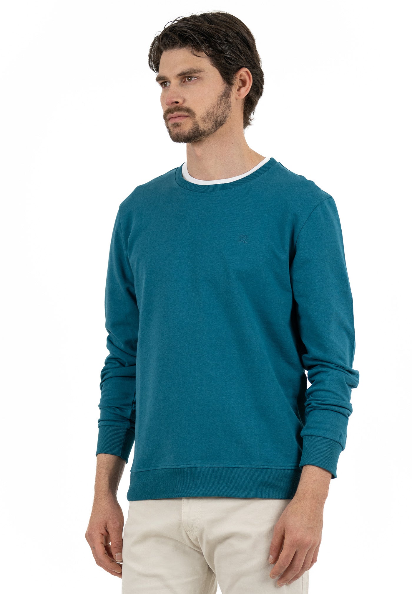 Sudadera Bordado Azul Coral