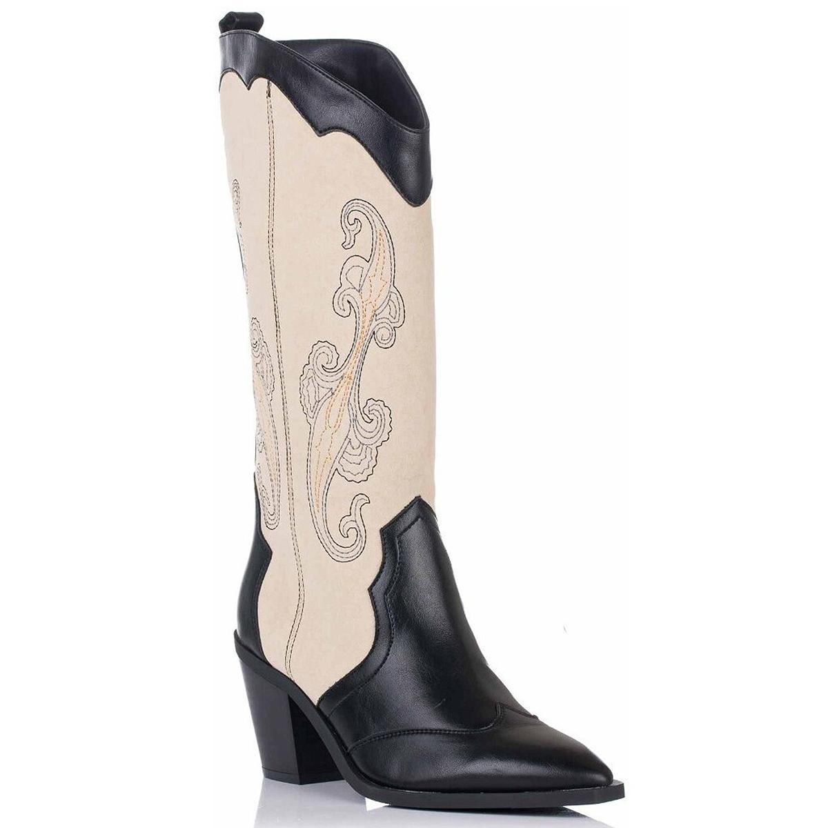 25234 D´angela Bota Cowboy Acolchada Cremallera Tacón Mujer