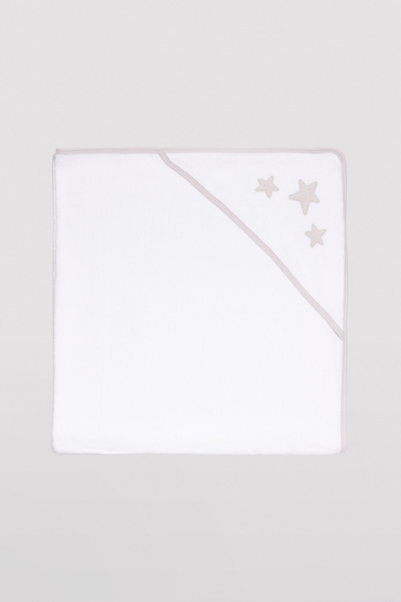 Toalla bebé con capucha 100% algodón blanco