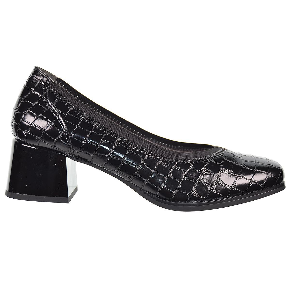 25381 Amarpies Zapato Confort Charol Salón Tacón Mujer