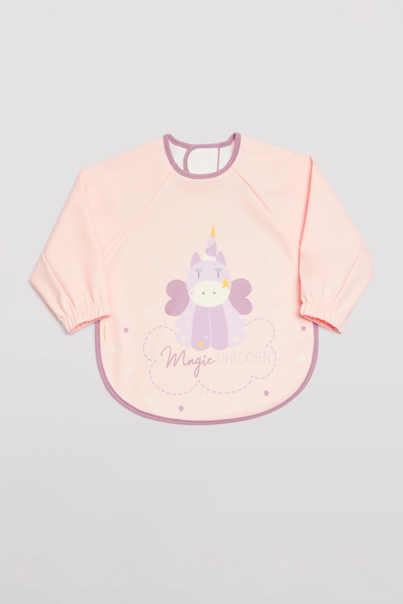 Babero bebé impermeable manga larga unicornio