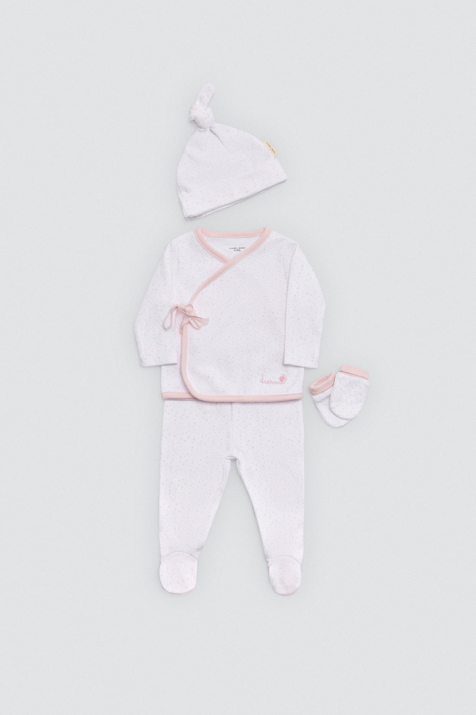 Set primera puesta recién nacido rosa