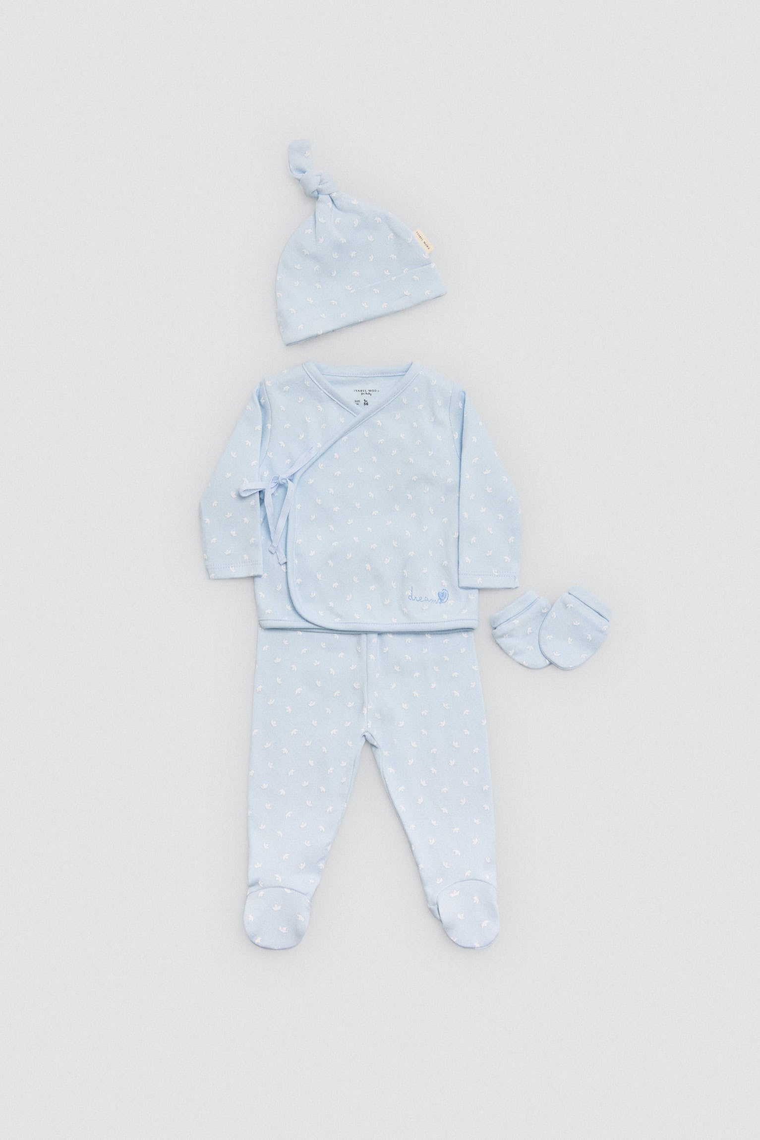 Set primera puesta recién nacido azul