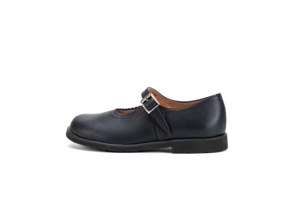 Merceditas hebilla piel azul 259 Jeromín