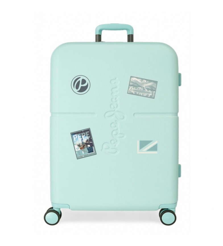 Pepe Jeans Maleta mediana Pepe Jeans Chest turquesa rígida 70cm