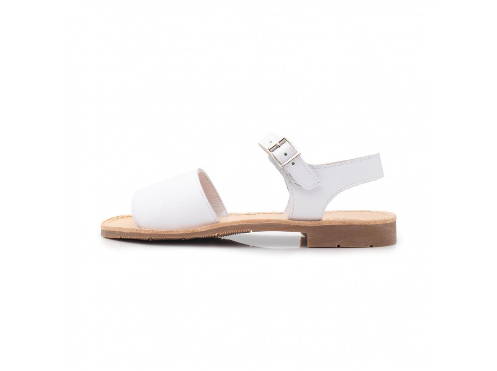 Sandalia frailera piel blanca 262-03 de Jeromín