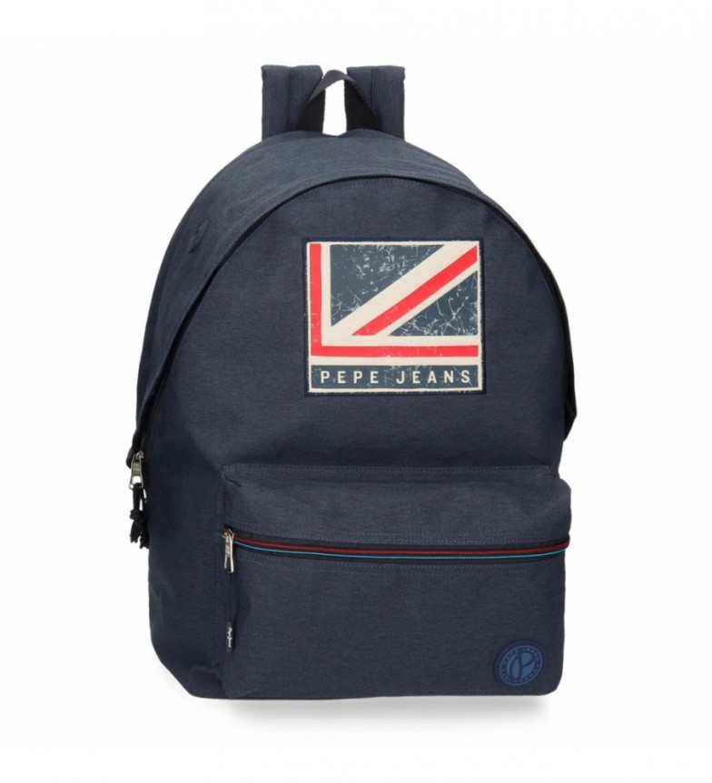Pepe Jeans Mochila portaordenador adaptable Aidan dos compartimentos azul
