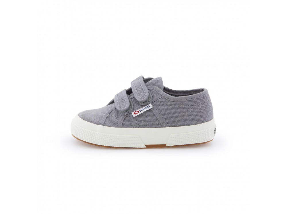 Lona gris azulado con velcro 2750JVEL de Superga